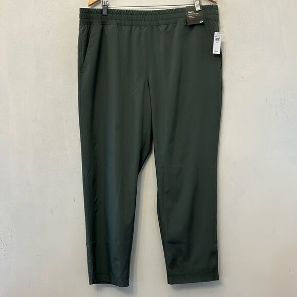 Gap fit army green mid rise pull on run around pants Size XL New - Picture 1 of 9